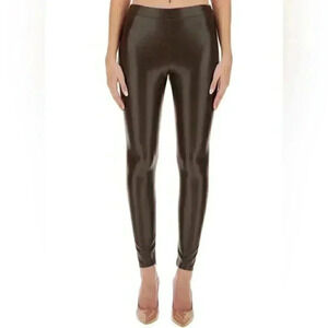 Michael kors black vegan leather stretch day 2 nite trendy leggings ankle zip 0